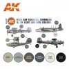 AK Interactive AK11728 WWII RAF COASTAL COMMAND & RN FLEET AIR ARM COLORS 6x17 ml